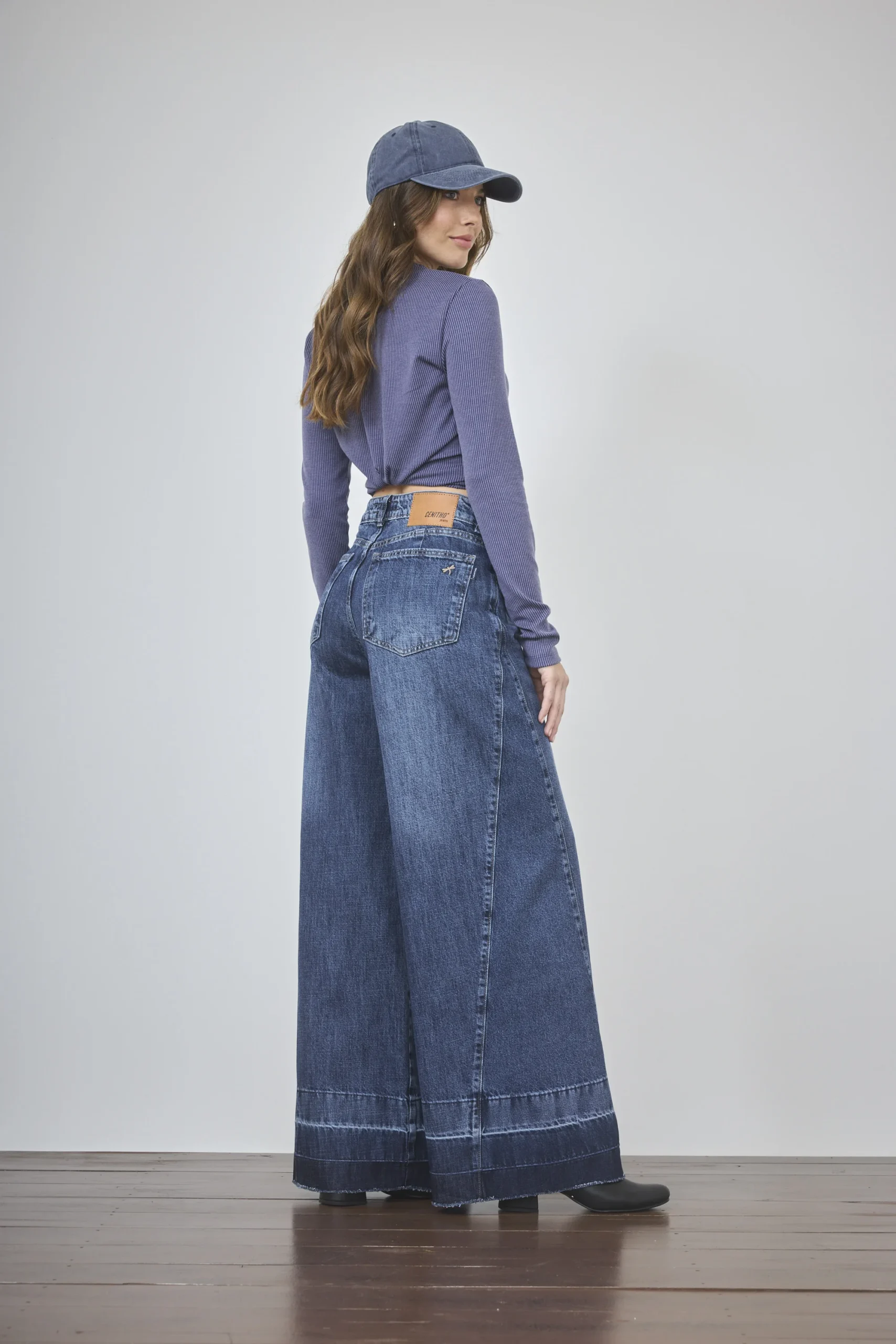 Alternative view of ART. 499 | MAXI BAGGY AZUL COMBINADO BOTA DEFLECADA RIGIDO