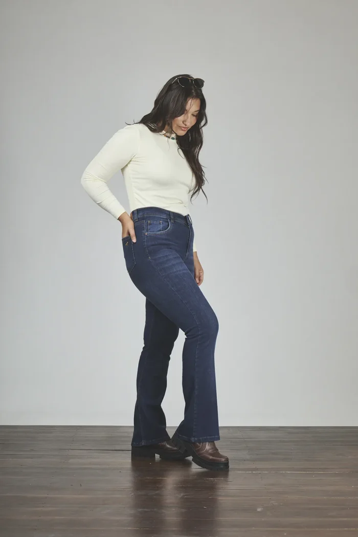 ART. 865 | SEMI OXFORD AZUL CON RUEDO ELASTIZADO - Imagen 6