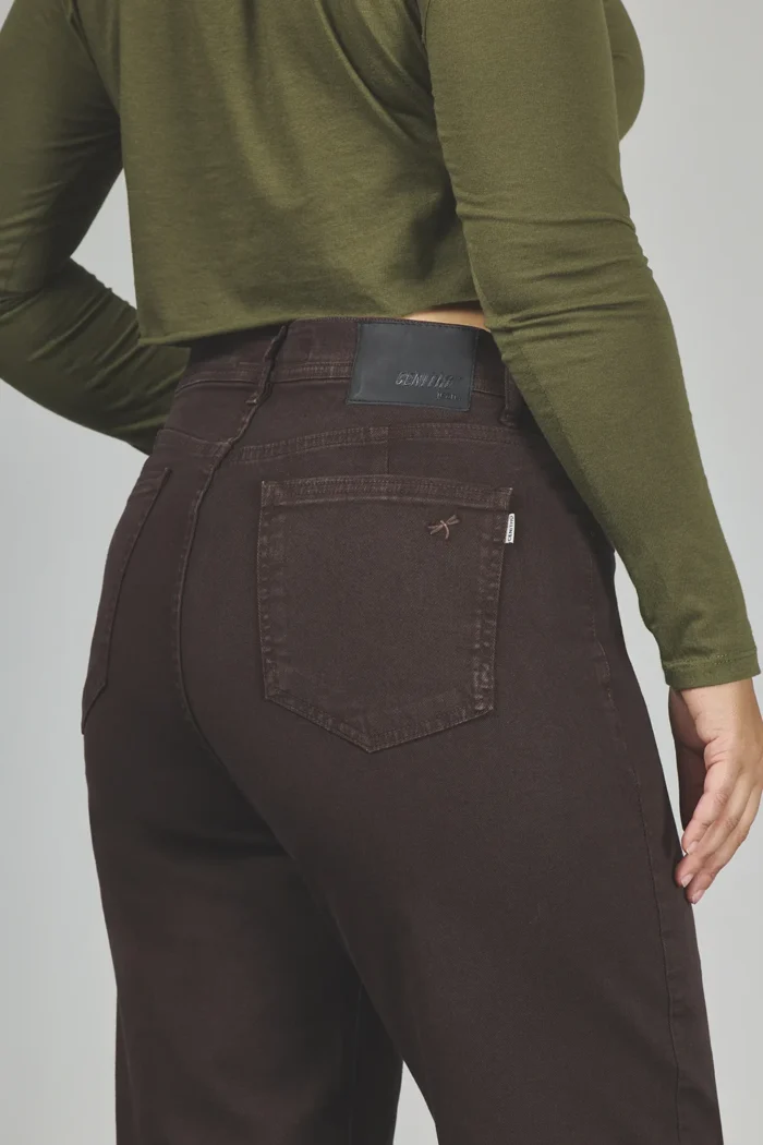 ART. 866 | WIDE LEG CLÁSICO CHOCOLATE ELASTIZADO - Imagen 5