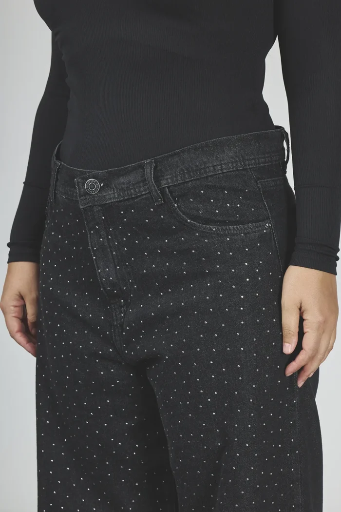 ART. 882 | WIDE LEG NEGRO CON STRAS RÍGIDO - Imagen 3