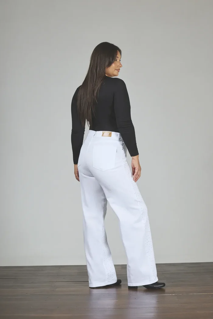 ART. 891 | WIDE LEG BLANCO CON BRILLO ELASTIZADO - Imagen 2