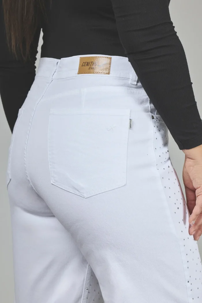 ART. 891 | WIDE LEG BLANCO CON BRILLO ELASTIZADO - Imagen 5