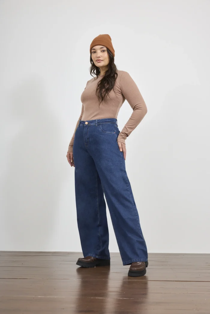 ART. 897 | WIDE LEG CLASICO AZUL RIGIDO - Imagen 4