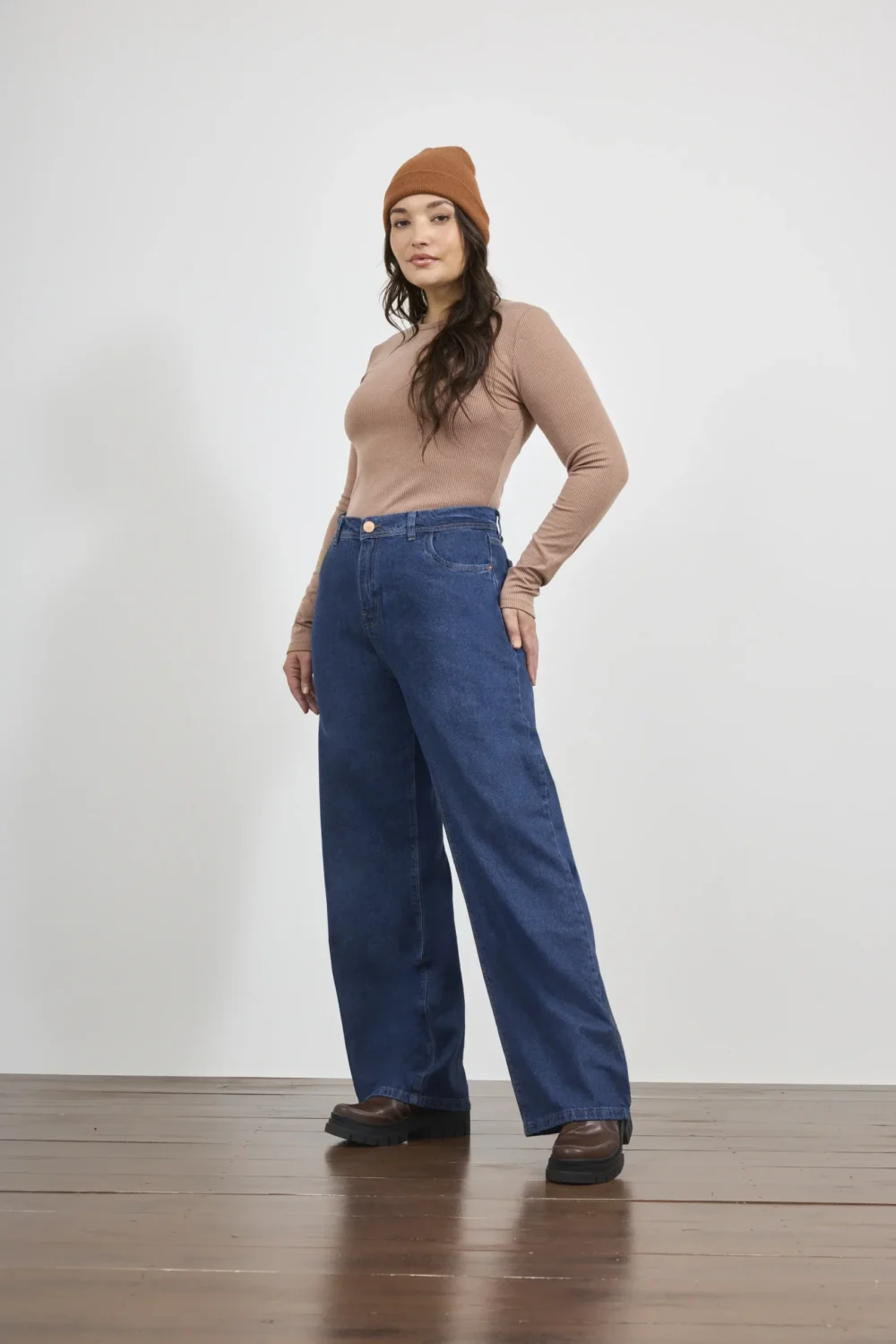 ART. 897 | WIDE LEG CLASICO AZUL RIGIDO - Imagen 4