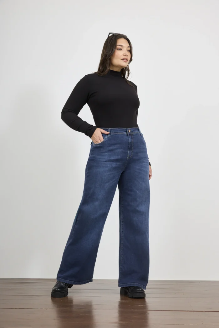 ART. 898 | WIDE LEG AZUL CLASICO ELASTIZADO - Imagen 4