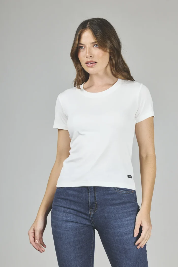ART. E-700 | REMERA BASICA BLANCA MANGA CORTA - Imagen 4