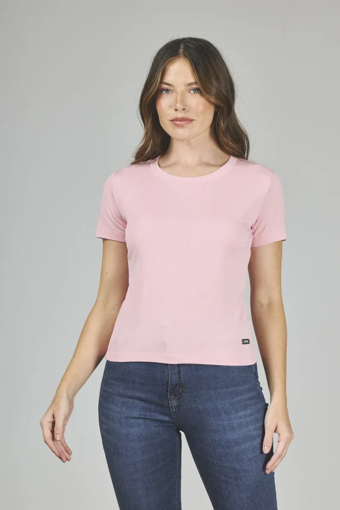 ART. A-36 | REMERA BÁSICA ROSA MANGA CORTA PREMIUM - Imagen 6