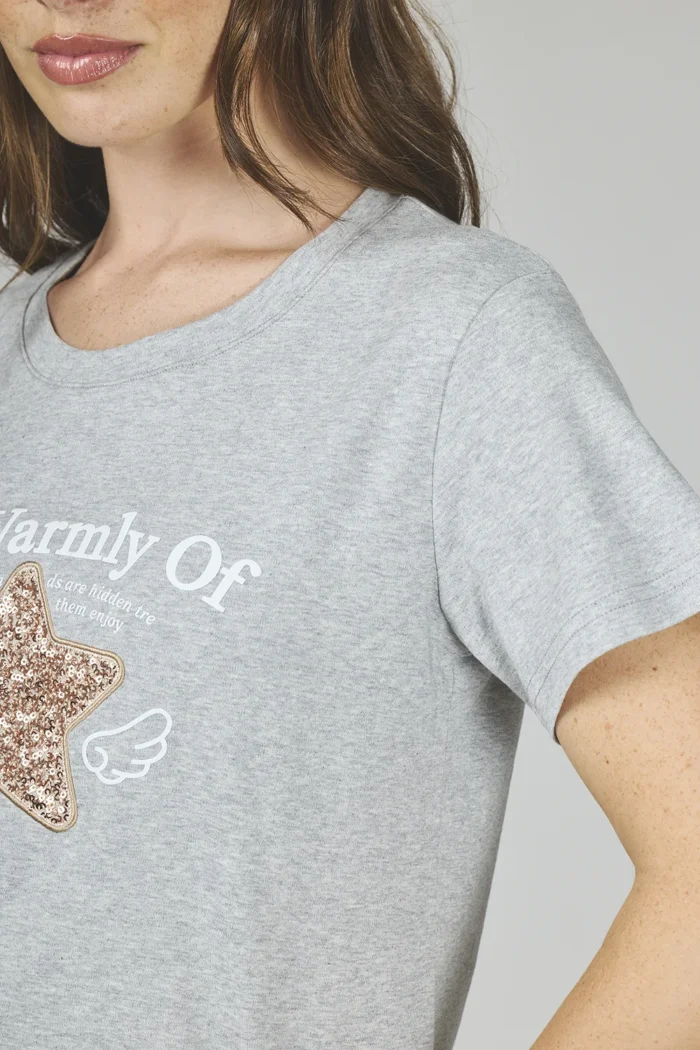 ART. A-43 | REMERA GRIS BORDADO STAR/LENTEJUELAS - Imagen 6