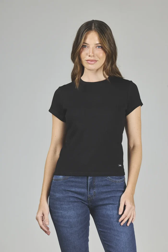 ART. A-69 | REMERA BÁSICA NEGRA MANGA CORTA - Imagen 6