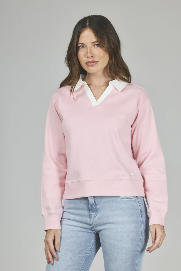 ART. A-23 | CAMISETA ROSA POLO MANGA LARGA BASICA - Imagen 6