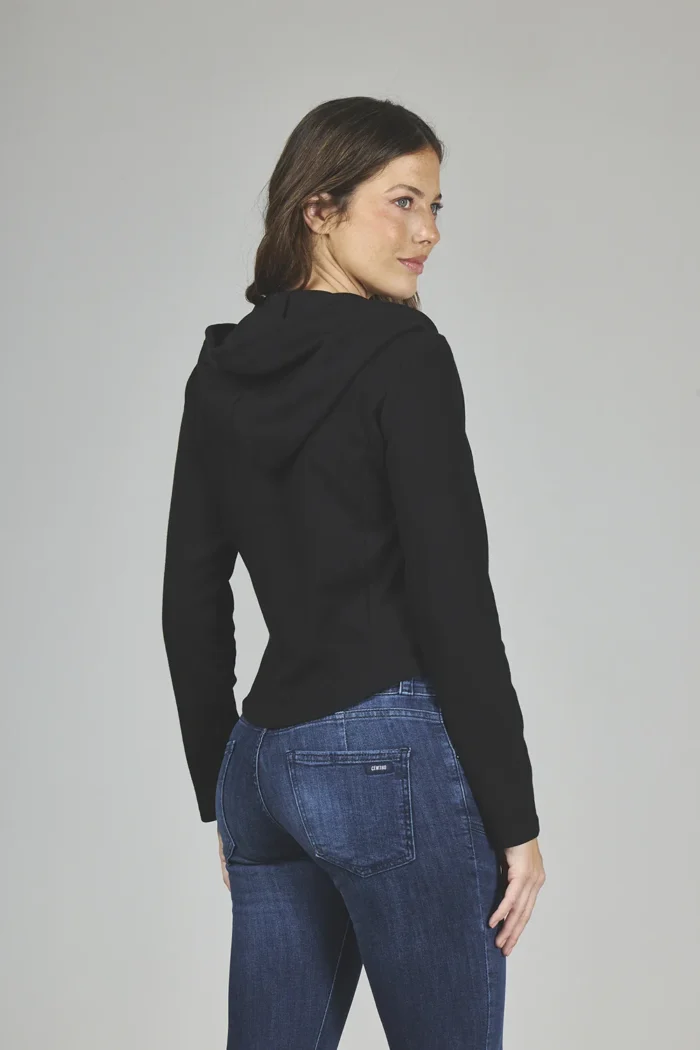 ART. A-28 | CAMPERA JERSEY NEGRO - Imagen 2