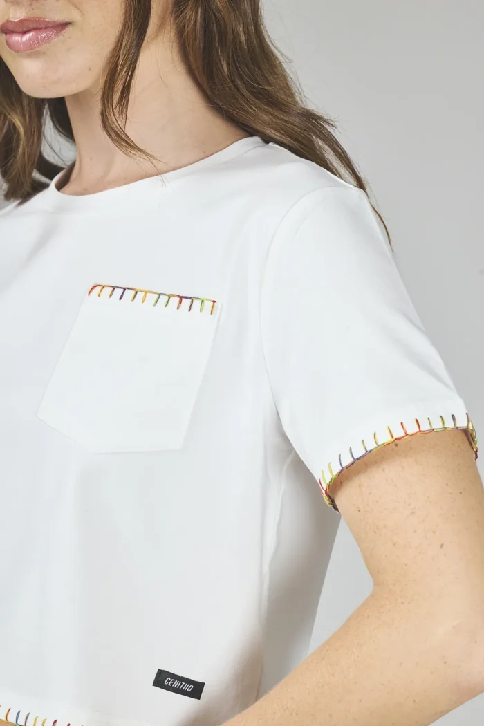 ART. A-30 | REMERA BOXI BLANCA SURFILADO COLOR - Imagen 3