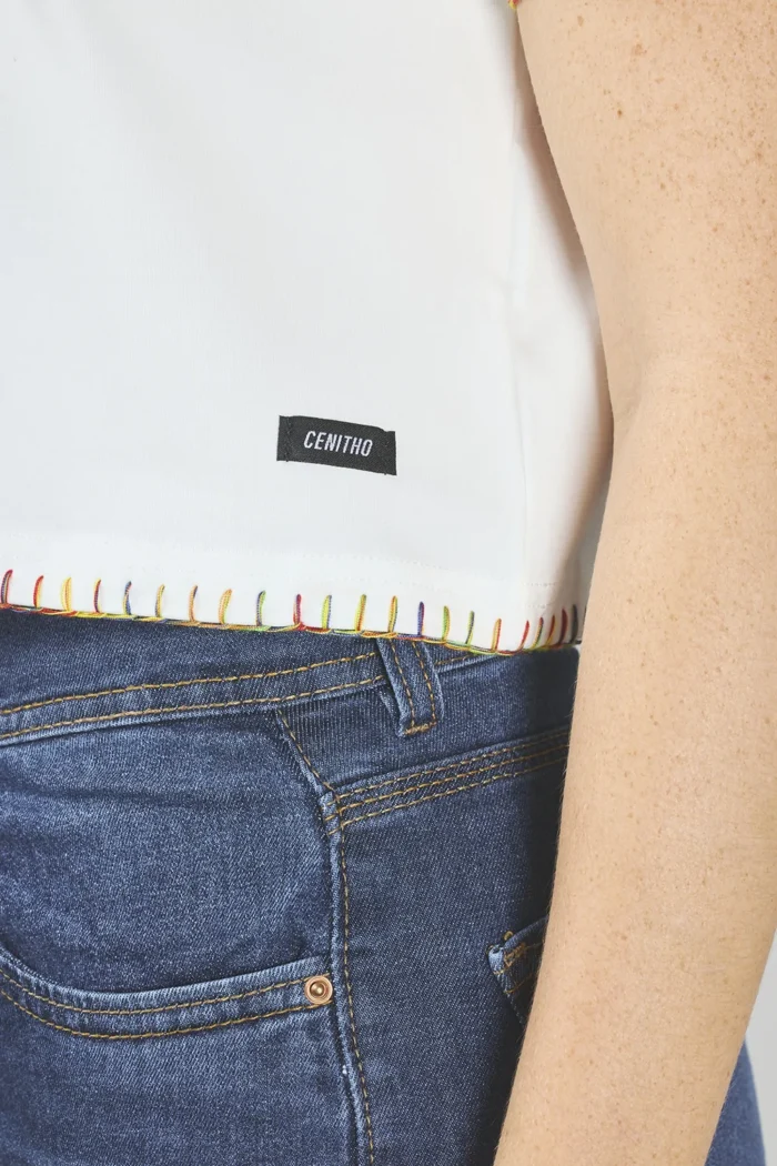 ART. A-30 | REMERA BOXI BLANCA SURFILADO COLOR - Imagen 6
