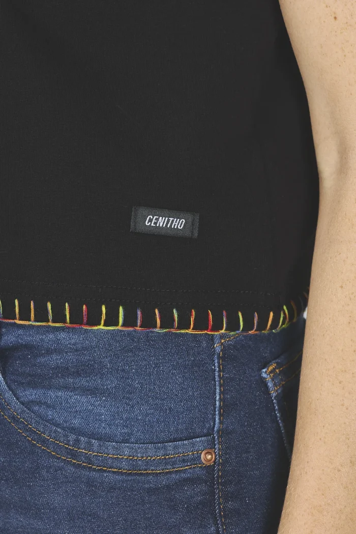 ART. A-31 | REMERA BOXI NEGRO SURFILADO A COLOR - Imagen 6