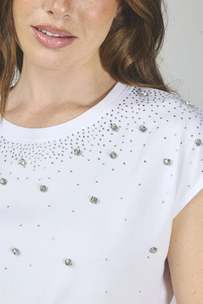 ART. A-55 | REMERA BLANCA CON BRILLO - Imagen 6
