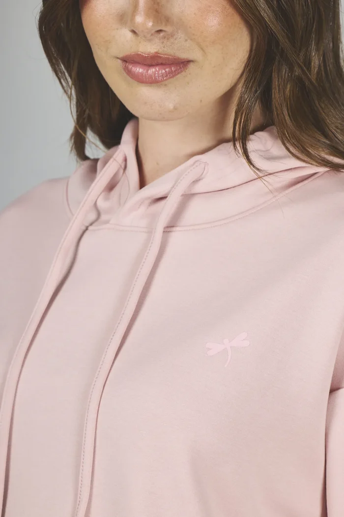 ART. A-67 | BUZO CROP ROSA CON CAPUCHA LIBELULA - Imagen 4