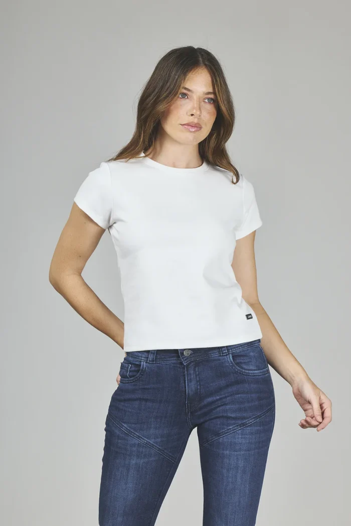 ART. E-703 | REMERA BASICA BLANCO OPTICO MANGA CORTA - Imagen 6