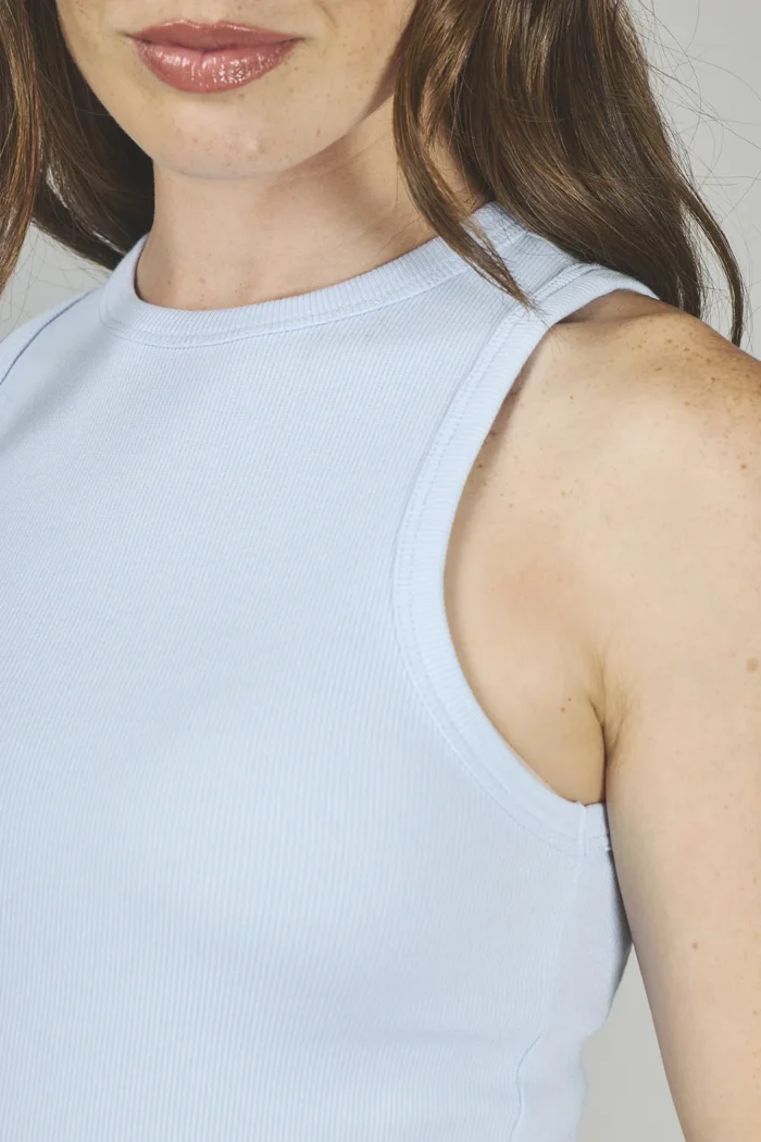 ART. A-84 | MUSCULOSA CELESTE ESCOTE CERRADO ALGODON - Imagen 3
