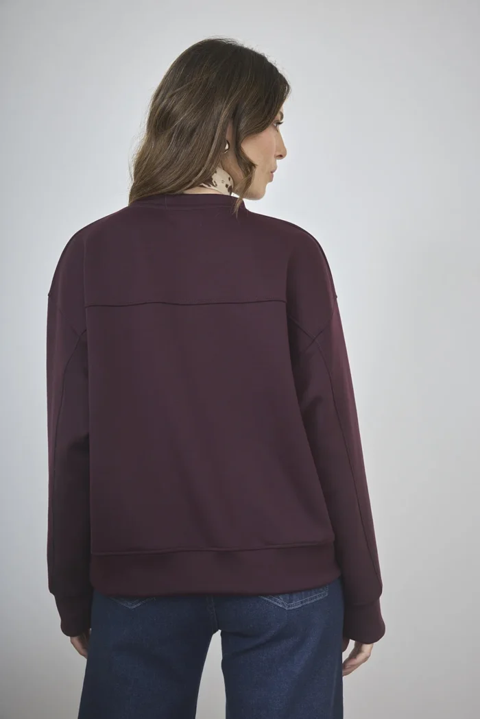 ART. A-101 | BUZO OVERSIZE BORDO LYCRA - Imagen 2