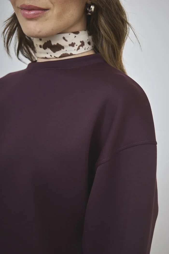 ART. A-101 | BUZO OVERSIZE BORDO LYCRA - Imagen 4