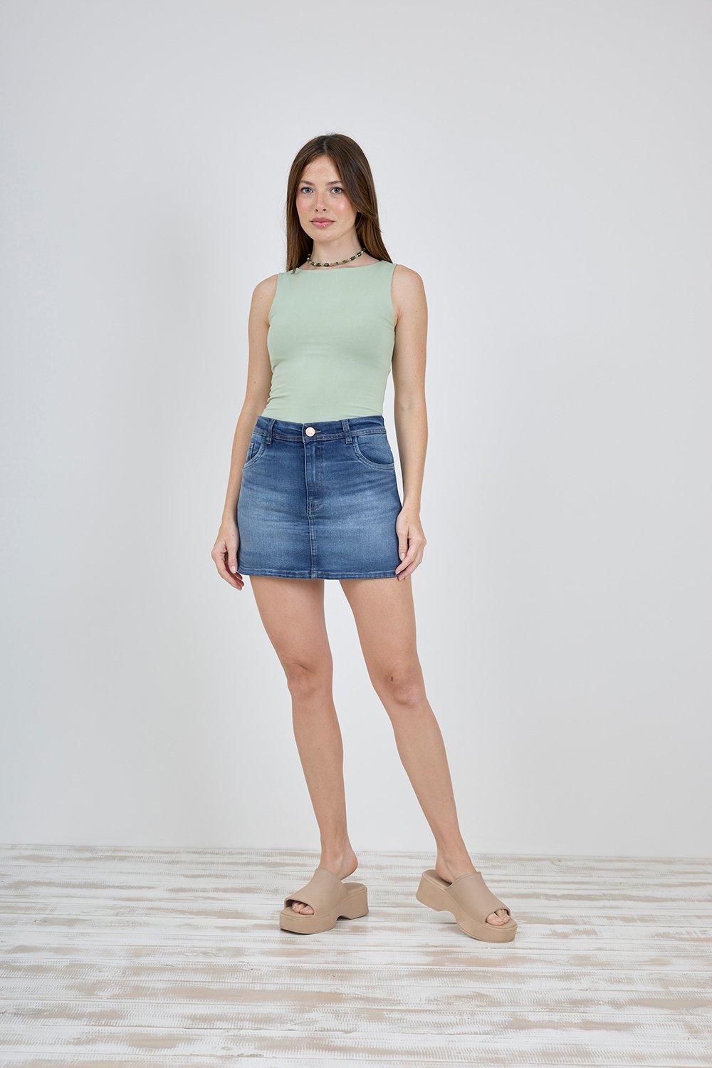 c-109-1.jpg ART. C-109 | SHORT POLLERA AZUL ELASTIZADO - Imagen 1