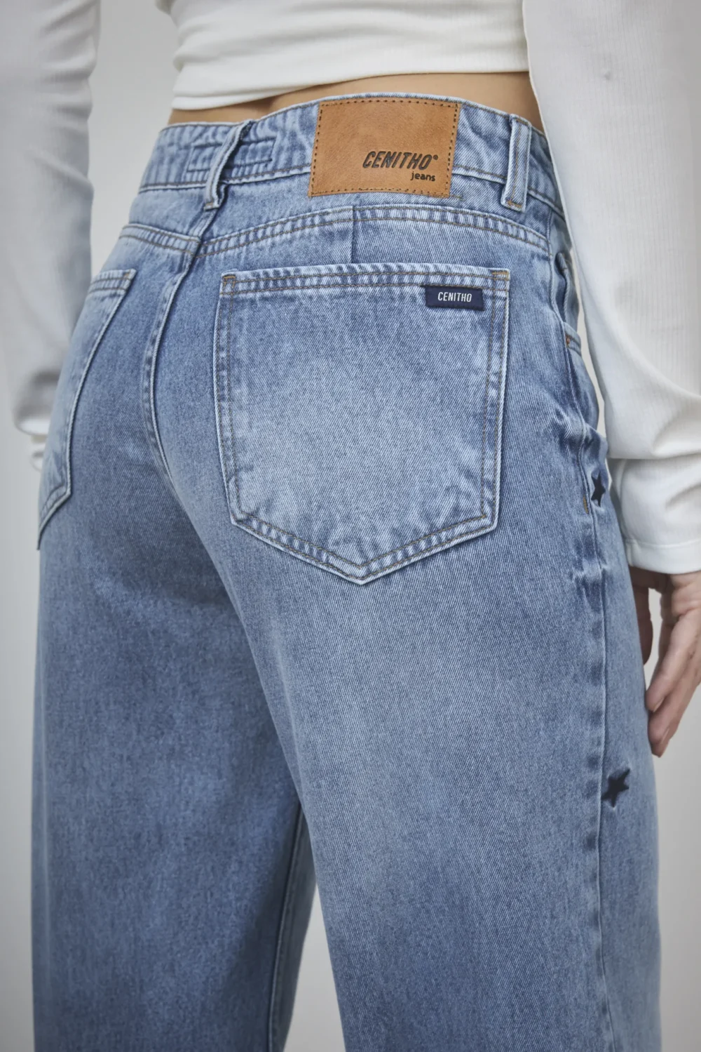 ART. 495 | WIDE LEG STONE CON BORDADO ESTRELLA RIGIDO - Imagen 6