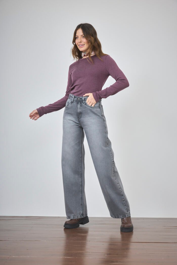 ART. 496 | WIDE LEG GRIS OSCURO CLASICO RIGIDO - Imagen 4