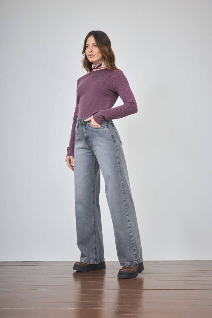 ART. 496 | WIDE LEG GRIS OSCURO CLASICO RIGIDO - Imagen 6