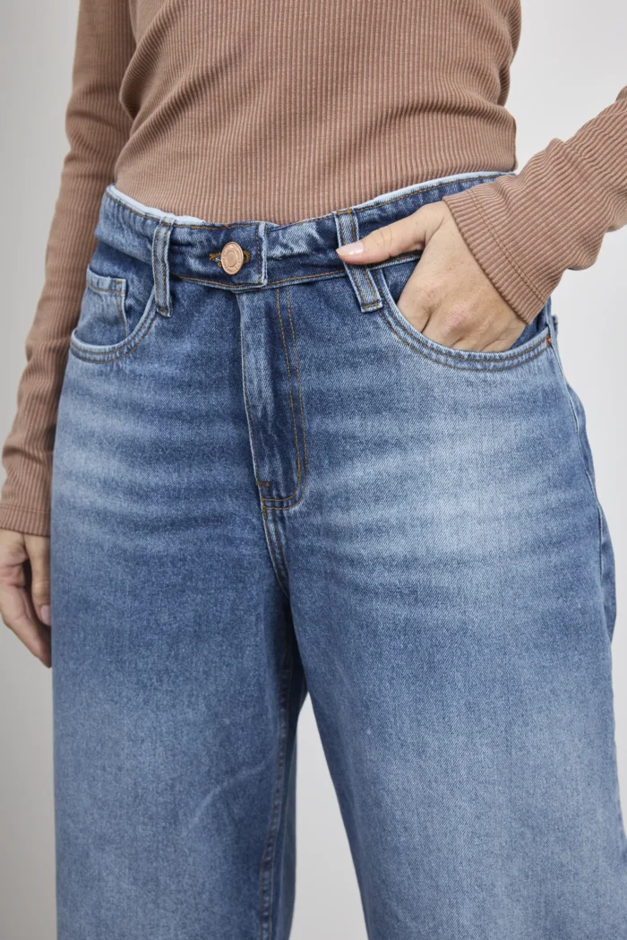ART. 512 | WIDE LEG STONE CON CINTURA DOBLADA RIGIDO - Imagen 3