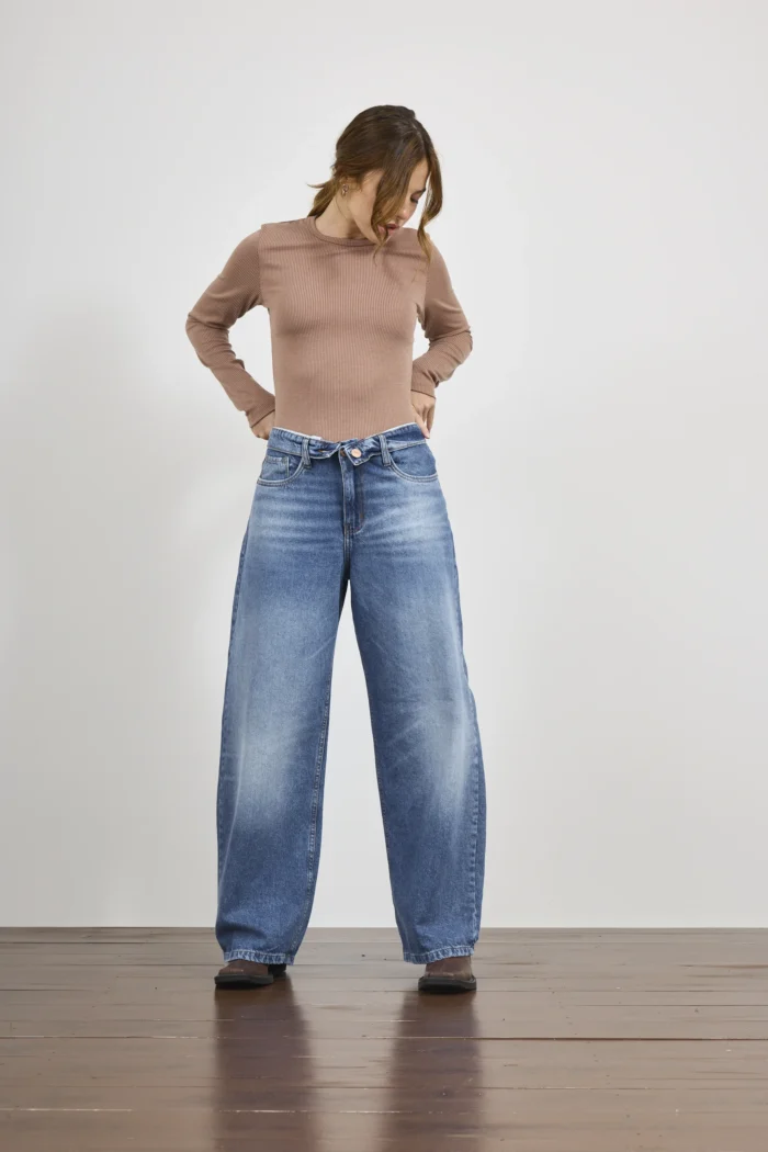 ART. 512 | WIDE LEG STONE CON CINTURA DOBLADA RIGIDO - Imagen 4