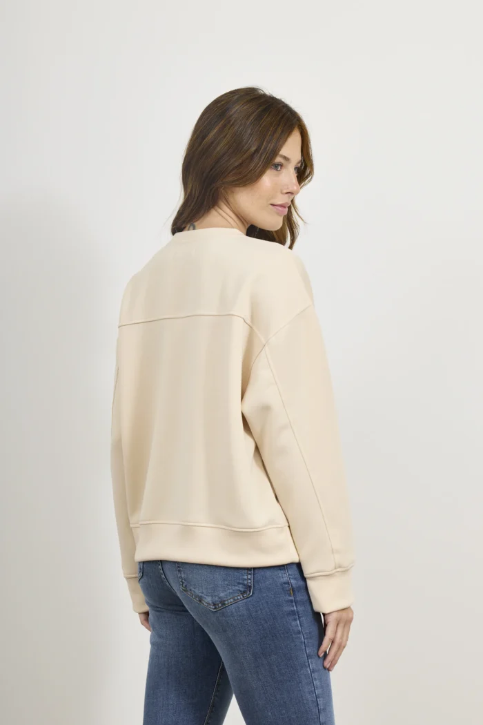 ART. A-108 | BUZO OVERSIZE BEIGE (LYCRA) - Imagen 2