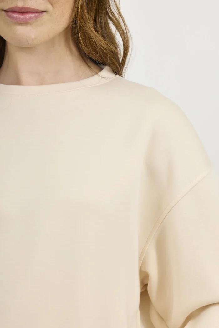 ART. A-108 | BUZO OVERSIZE BEIGE (LYCRA) - Imagen 3