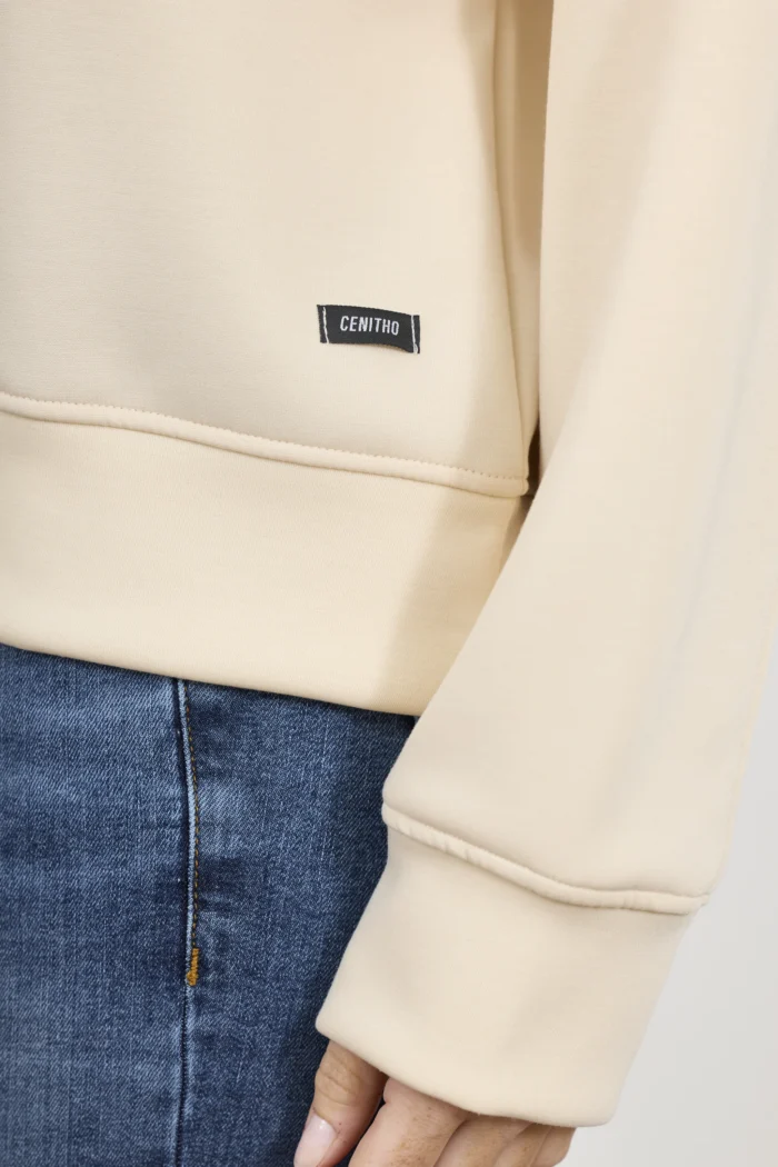 ART. A-108 | BUZO OVERSIZE BEIGE (LYCRA) - Imagen 4