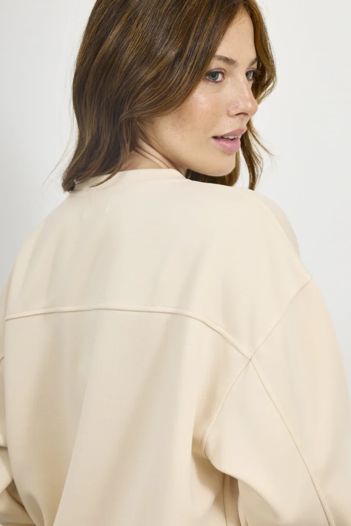 ART. A-108 | BUZO OVERSIZE BEIGE (LYCRA) - Imagen 6