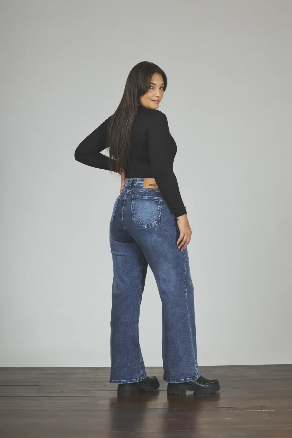 ART. 3015 | WIDE LEG STONE CON GANCHO LATERAL ELASTIZADO - Imagen 3