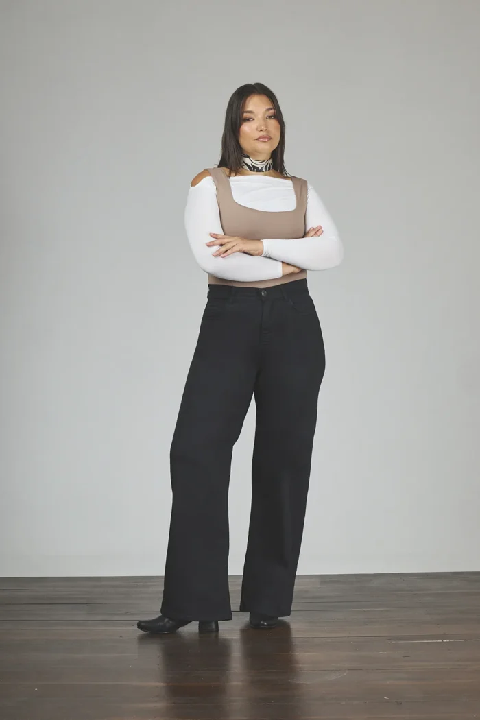ART. 3016 | WIDE LEG NEGRO CLASICO ELASTIZADO - Imagen 3