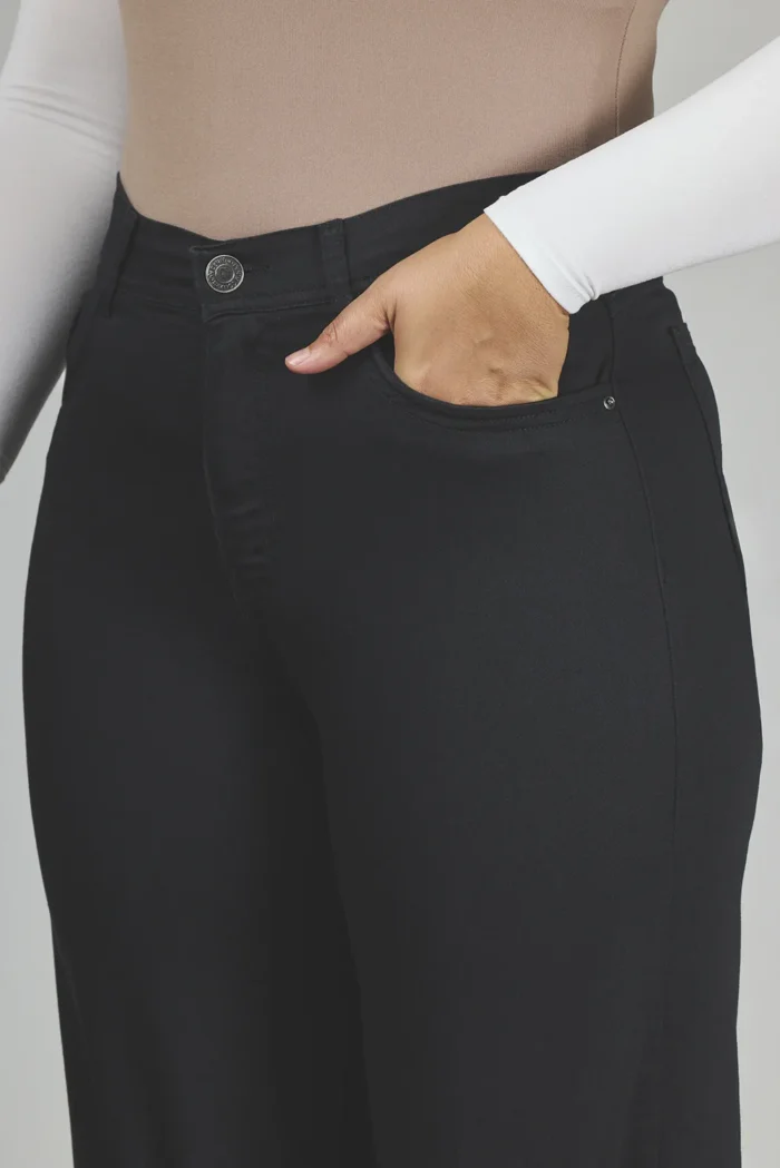 ART. 3016 | WIDE LEG NEGRO CLASICO ELASTIZADO - Imagen 4