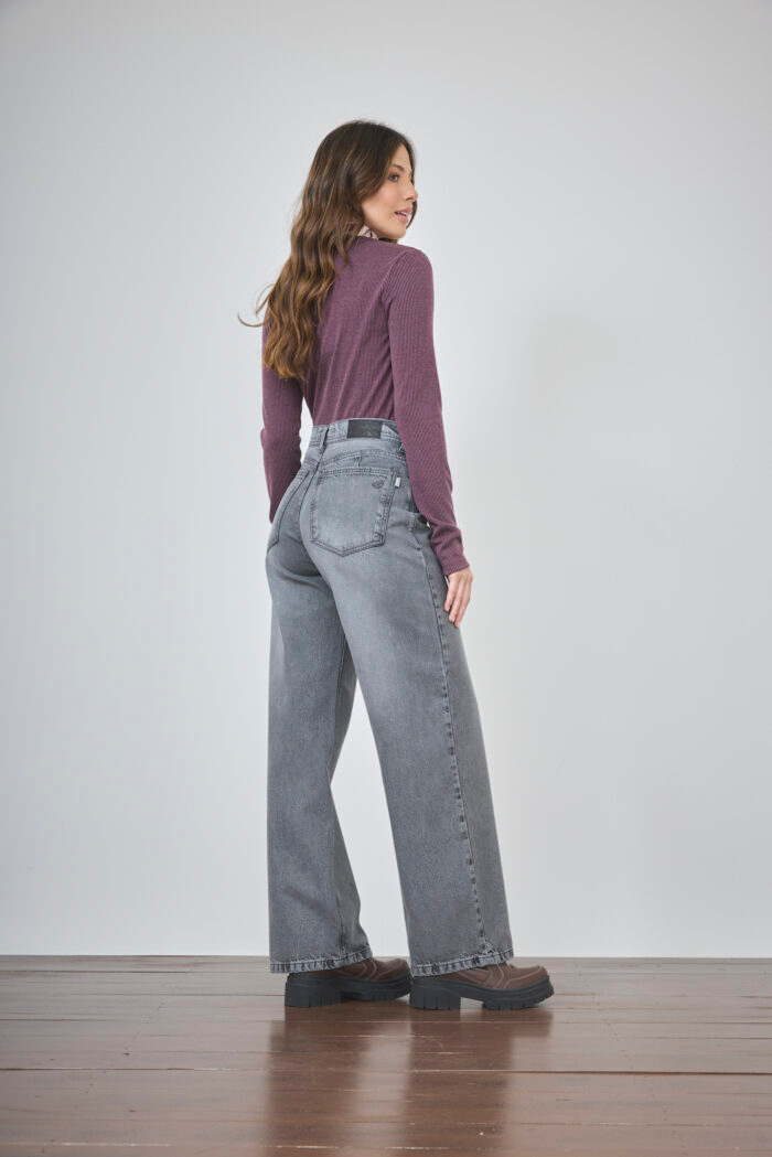 ART. 496 | WIDE LEG GRIS OSCURO CLÁSICO RÍGIDO - Imagen 2