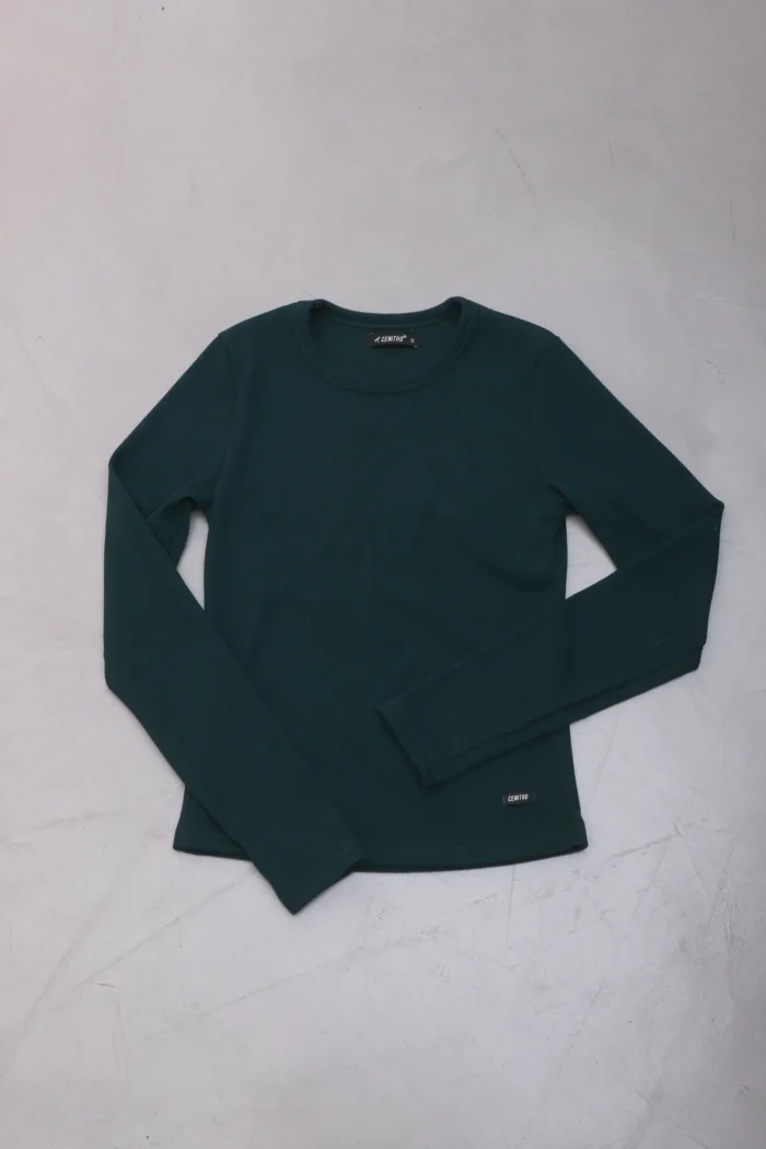 ART. A-115 | REMERA MANGA LARGA VERDE MORLEY - Imagen 4