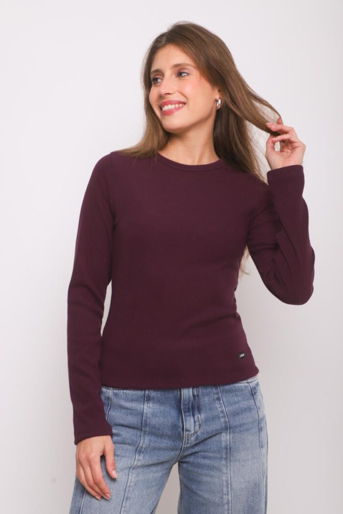ART. A-114 | REMERA MANGA LARGA BORDO MORLEY - Imagen 5
