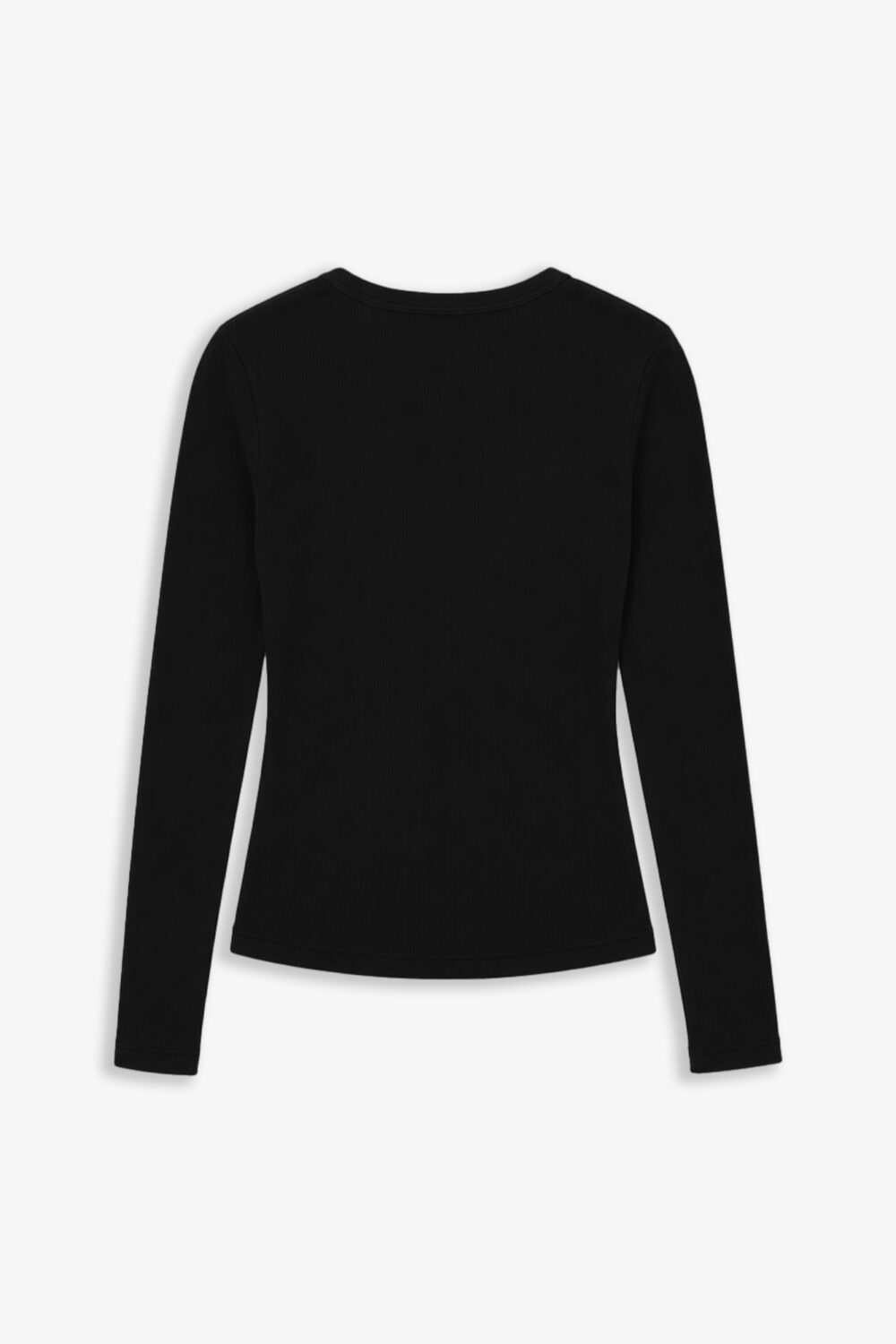 ART. A-118 | REMERA CUELLO REDONDO MANGA LARGA NEGRO MORLEY ALGODÓN - Imagen 3
