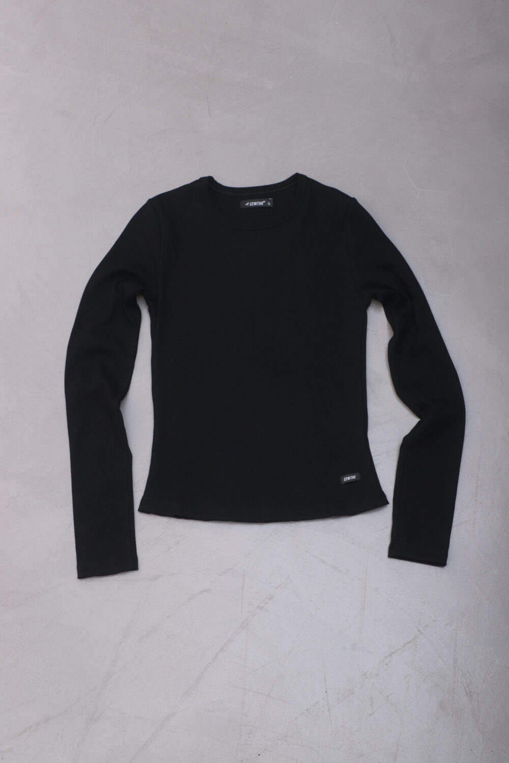 ART. A-118 | REMERA CUELLO REDONDO MANGA LARGA NEGRO MORLEY ALGODÓN - Imagen 4
