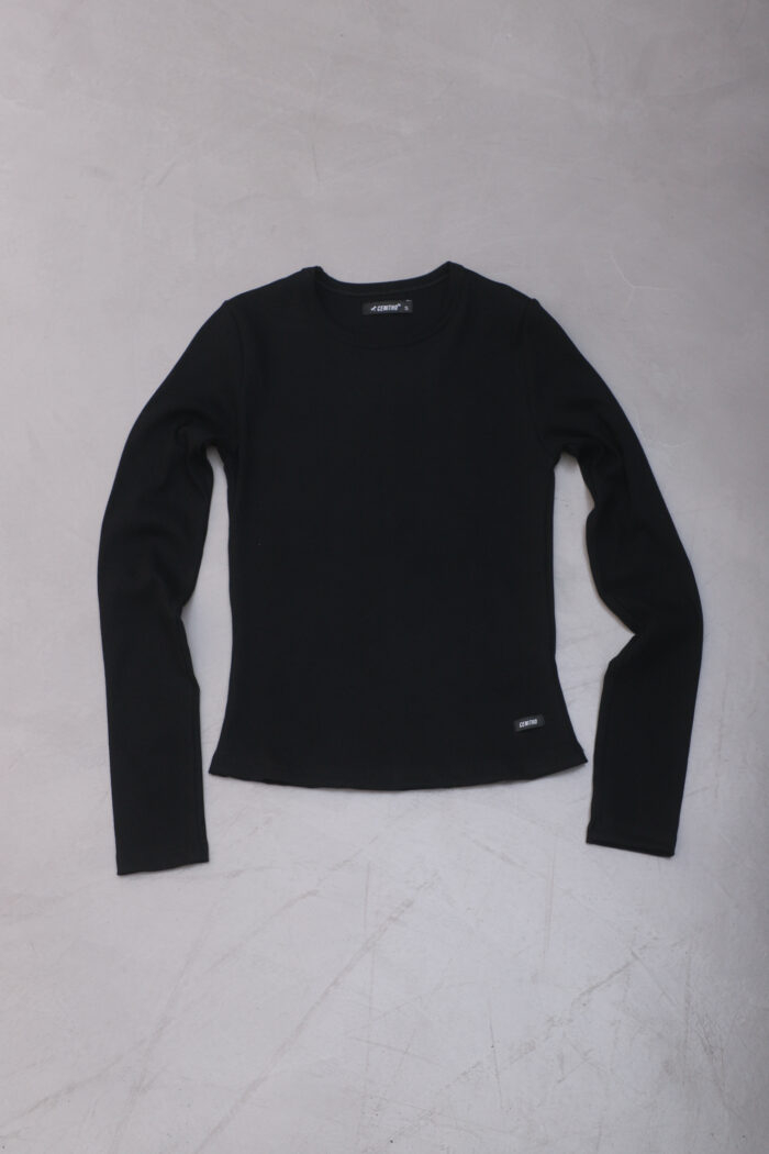 ART. A-118 | REMERA CUELLO REDONDO MANGA LARGA NEGRO MORLEY ALGODÓN - Imagen 4