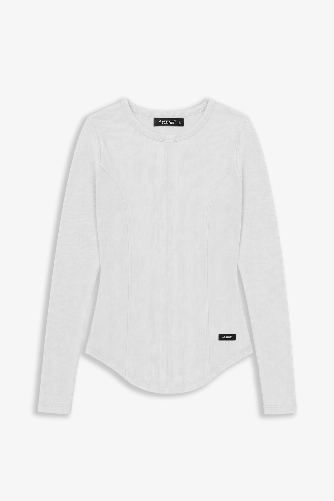 a-121 (2) ART. A-121 | REMERA CUELLO REDONDO RECORTE DIOR BLANCO MORLEY ALGODÓN - Imagen 1