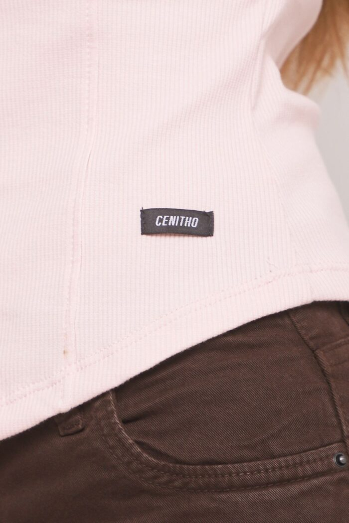 ART. A-122 | REMERA CUELLO REDONDO RECORTE DIOR ROSA MORLEY ALGODÓN - Imagen 6