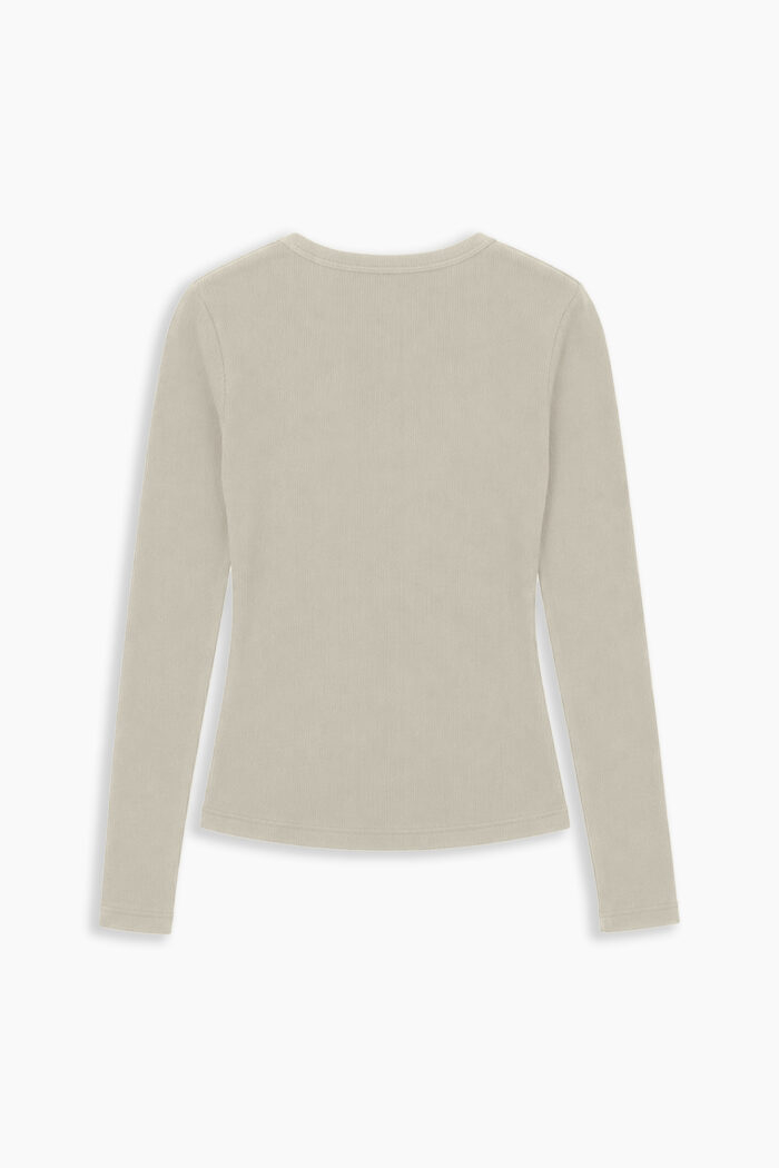 ART. A-124 | REMERA MANGA LARGA BEIGE LISA MORLEY ALGODÓN - Imagen 3