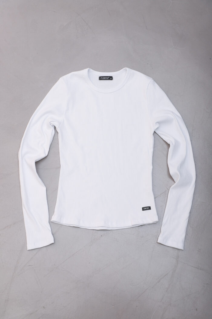 ART. A-125 | REMERA MANGA LARGA BLANCA LISA MORLEY ALGODÓN - Imagen 4