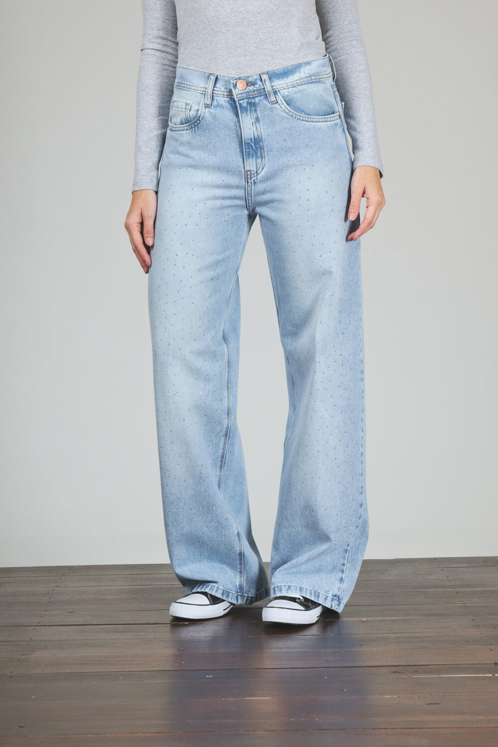 ART. 294 | WIDE LEG CELESTE CON STRASS RÍGIDO - Imagen 4