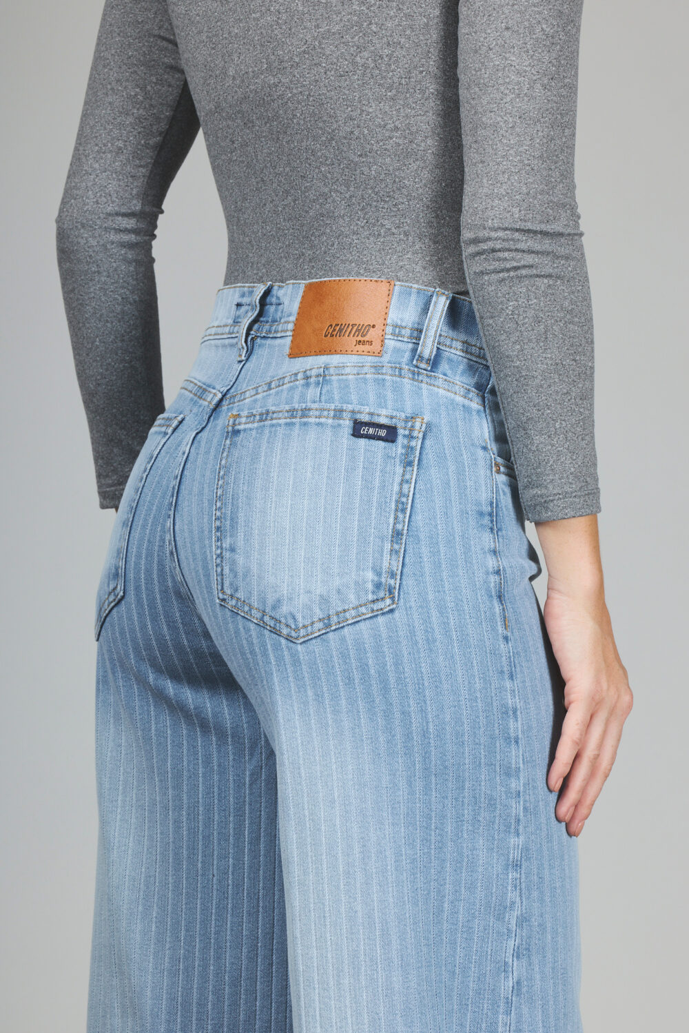 ART. 433 | BAGGY CELESTE RAYADO ELASTIZADO - Imagen 5
