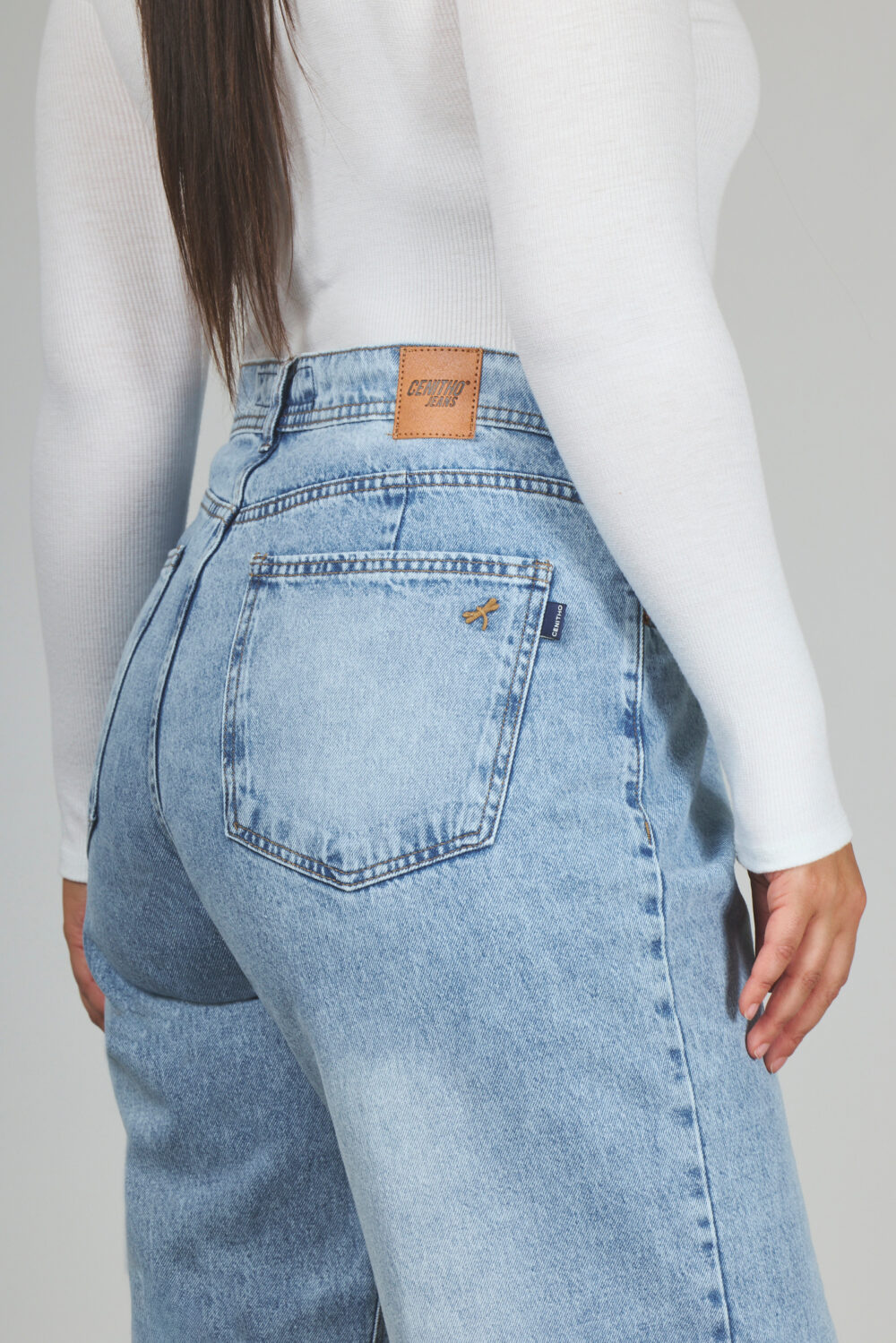 ART. 836 | WIDE LEG CELESTE CLÁSICO BOLSILLO PULIDO RÍGIDO - Imagen 6